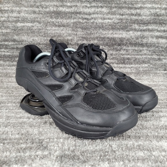 Z-Coil Other - Z Coil Freedom Shoes Pain Relief Black Leather Spring Sneakers Mens Sz 11